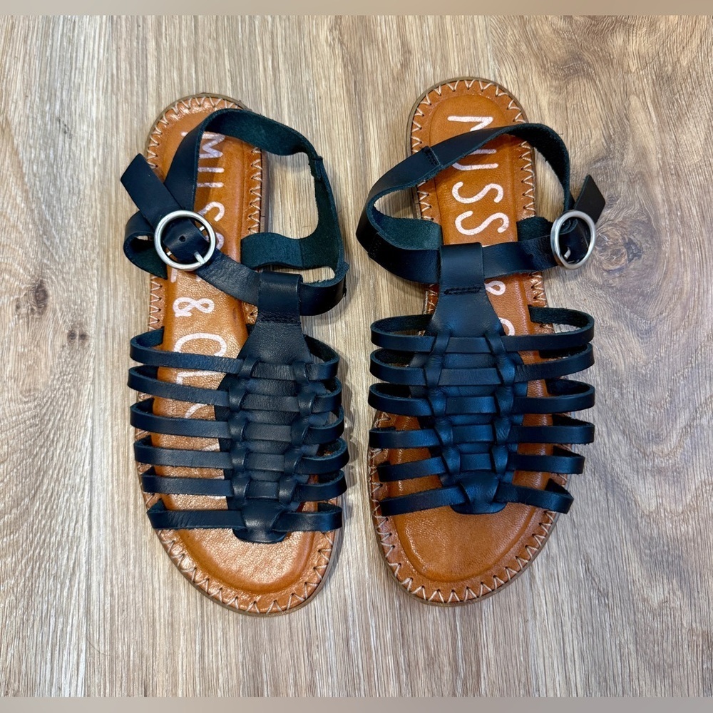 Musse & Cloud Leather Woven Strappy Sandals Women’s Size 8 Made in Spain
